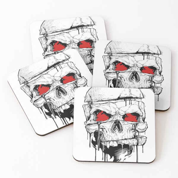 Item preview, Melting Skull Red Eyes Dark Gothic Horror Art designed and sold by Mystic & Celestial Art.