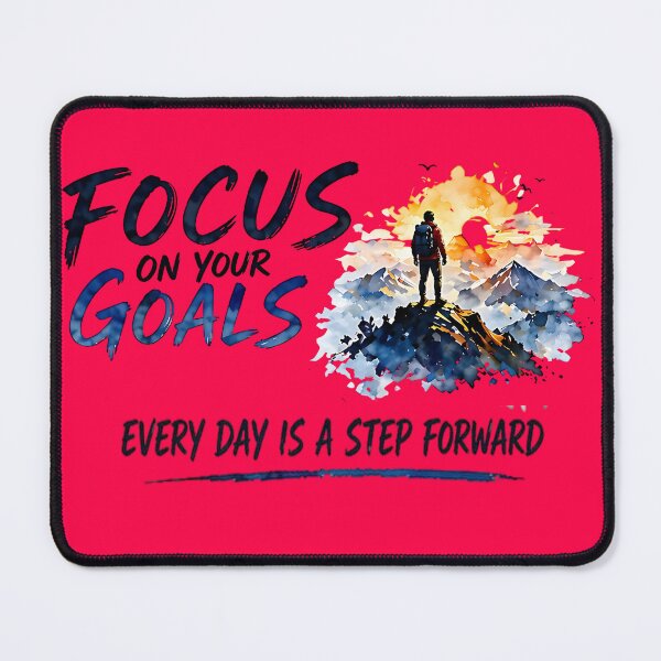 Item preview, Focus On Your Goals | Mountain Climber Motivational Quote designed and sold by Jen.Lou.