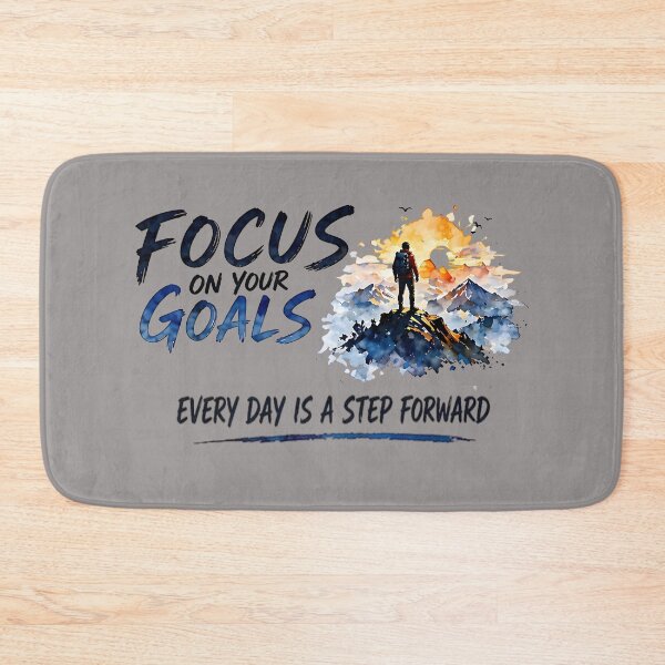 Item preview, Focus On Your Goals | Mountain Climber Motivational Quote designed and sold by Jen.Lou.