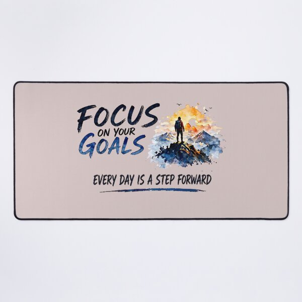 Item preview, Focus On Your Goals | Mountain Climber Motivational Quote designed and sold by Jen.Lou.