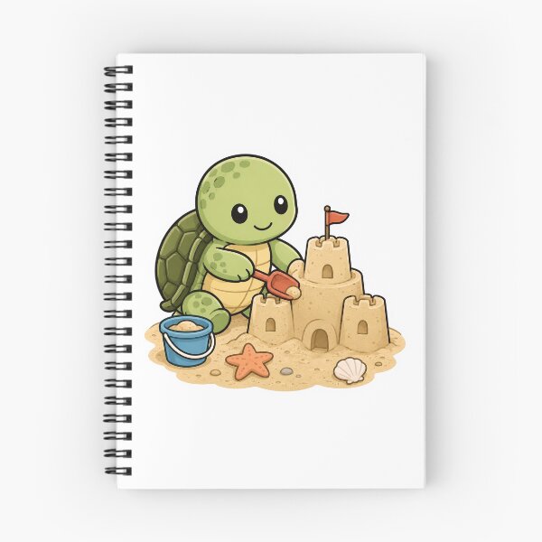 Item preview, Cute Turtle Building a Sandcastle Sticker designed and sold by PawsGiggles.