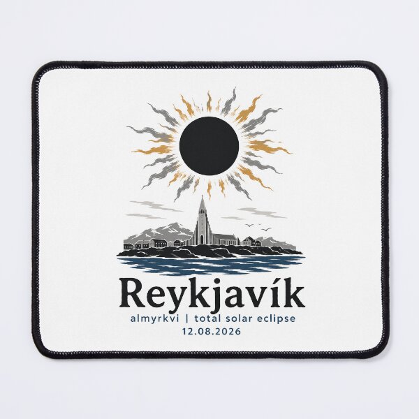 Item preview, Reykjavik Total Solar Eclipse 2026 Iceland Art designed and sold by Beyond Destinations.