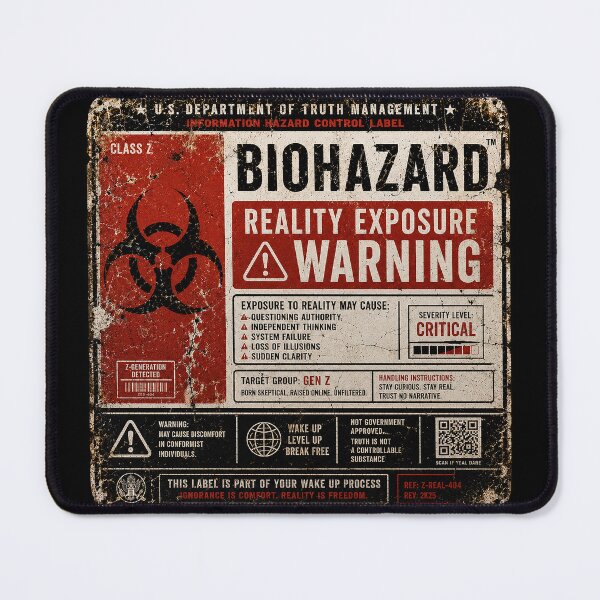 Item preview, SIGNS - Warning Biohazard Reality Exposure Warning  designed and sold by MetusArt.