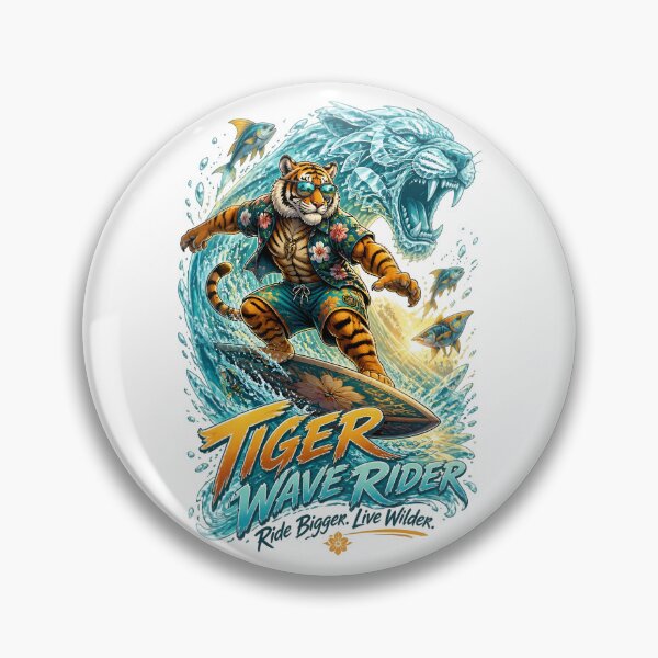 Item preview, Tiger Wave Rider Surfing Summer designed and sold by Sovereign Supply Co..
