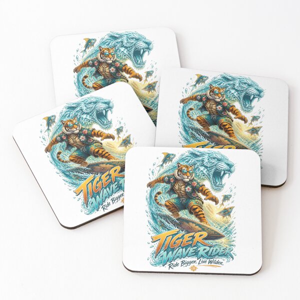 Item preview, Tiger Wave Rider Surfing Summer designed and sold by Sovereign Supply Co..