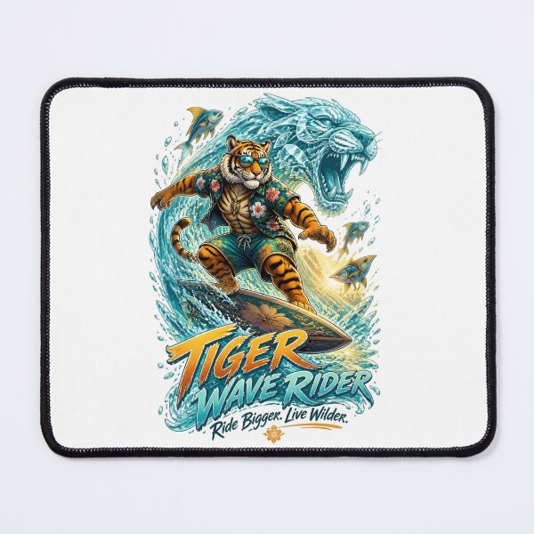 Item preview, Tiger Wave Rider Surfing Summer designed and sold by Sovereign Supply Co..