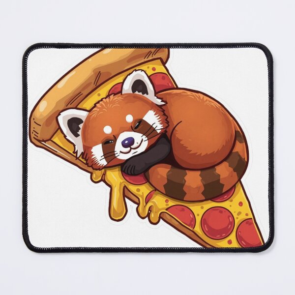 Item preview, Cute Red Panda Sleeping on Pizza Slice designed and sold by Ankushpc.