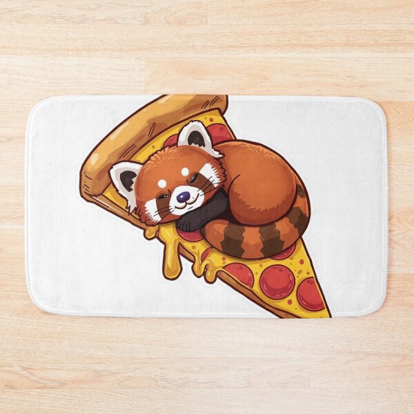 Item preview, Cute Red Panda Sleeping on Pizza Slice designed and sold by Ankushpc.