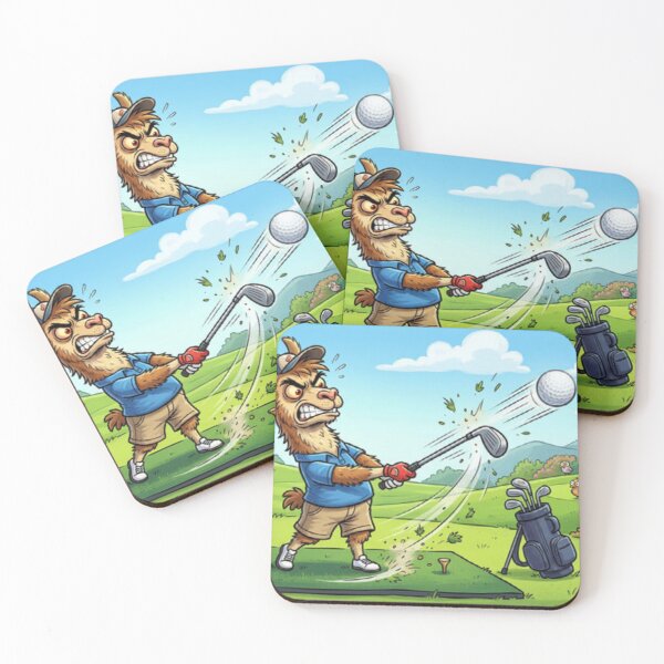 Item preview, Angry golfing llama designed and sold by Monards.