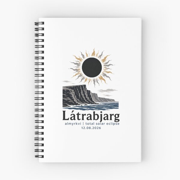 Item preview, Latrabjarg Total Solar Eclipse 2026 Iceland Art designed and sold by Beyond Destinations.