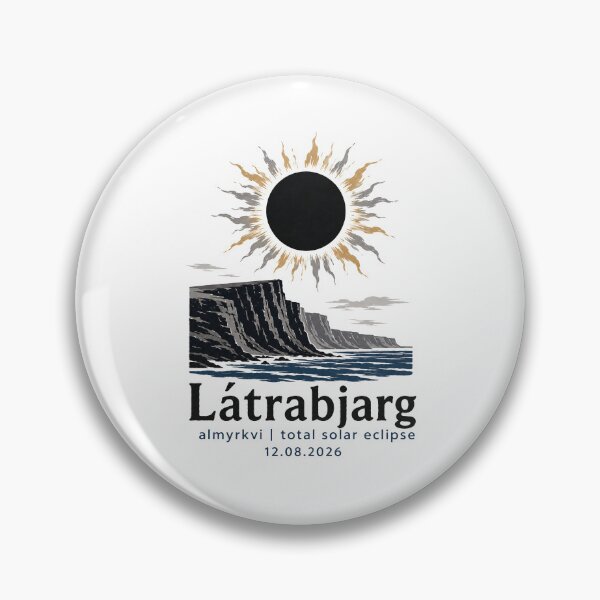 Item preview, Latrabjarg Total Solar Eclipse 2026 Iceland Art designed and sold by Beyond Destinations.