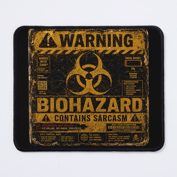 Item preview, SIGNS - Warning Biohazard Contains Sarcasm designed and sold by MetusArt.