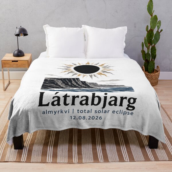 Item preview, Latrabjarg Total Solar Eclipse 2026 Iceland Art designed and sold by Beyond Destinations.