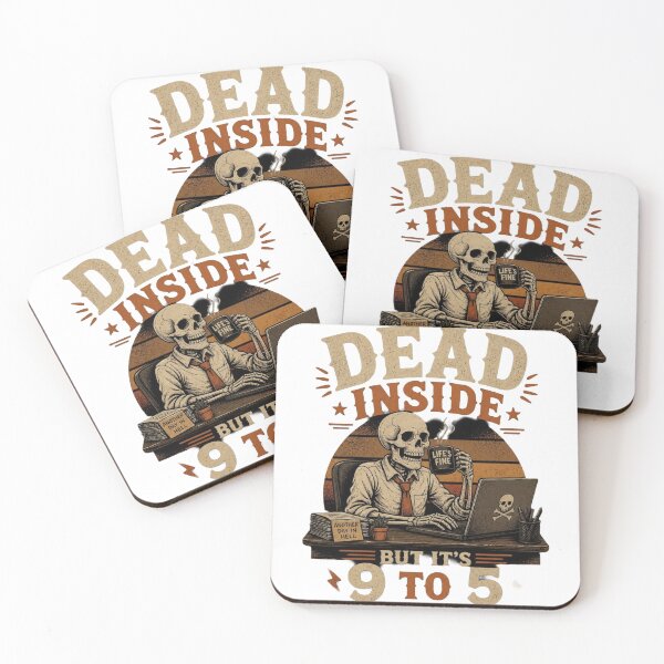 Item preview, ​Dead Inside But Its 9 To 5 Funny Skeleton Office Work designed and sold by Ankushpc.