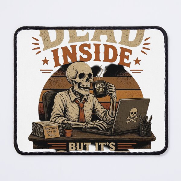 Item preview, Dead Inside But Its 9 To 5 Funny Skeleton Office Work designed and sold by Ankushpc.