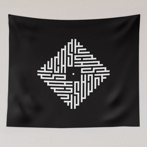 Item preview, LUCAS | White  | Modern Geometric Kufi Calligraphy | From Name to Art   designed and sold by FOR YOUR NAME.