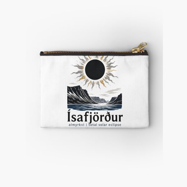 Item preview, Isafjordur Total Solar Eclipse 2026 Iceland Art designed and sold by Beyond Destinations.