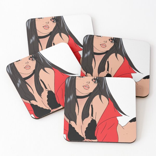 Item preview, Cute Flirty Anime Girl with Heart Eyes | Kawaii Baddie Aesthetic Illustration designed and sold by joleyjl.
