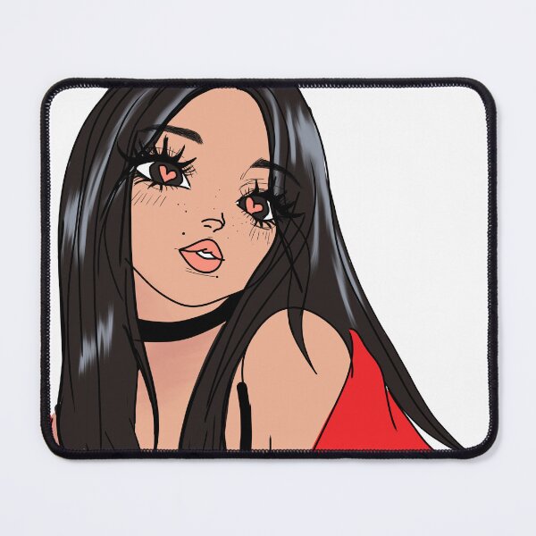 Item preview, Cute Flirty Anime Girl with Heart Eyes | Kawaii Baddie Aesthetic Illustration designed and sold by joleyjl.