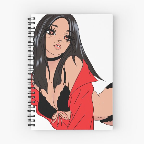 Item preview, Cute Flirty Anime Girl with Heart Eyes | Kawaii Baddie Aesthetic Illustration designed and sold by joleyjl.