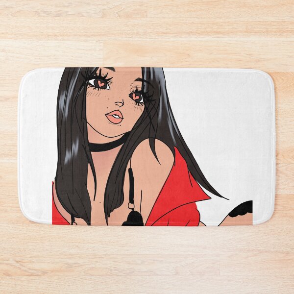 Item preview, Cute Flirty Anime Girl with Heart Eyes | Kawaii Baddie Aesthetic Illustration designed and sold by joleyjl.