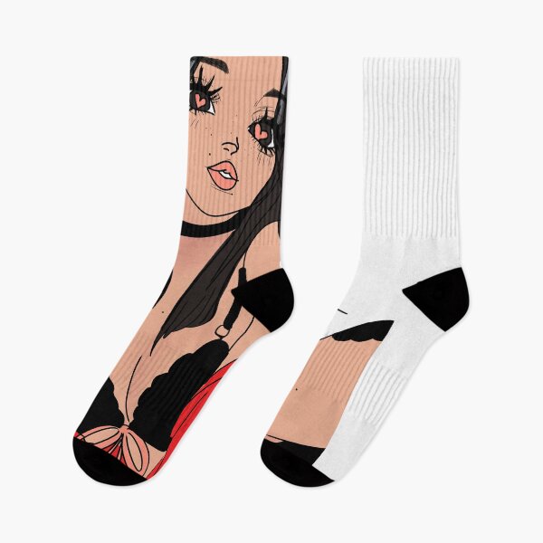 Item preview, Cute Flirty Anime Girl with Heart Eyes | Kawaii Baddie Aesthetic Illustration designed and sold by joleyjl.