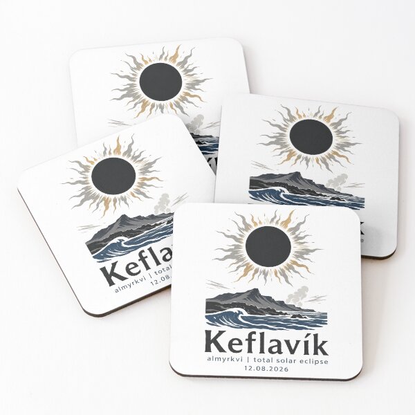 Item preview, Keflavik Total Solar Eclipse 2026 Iceland Art designed and sold by Beyond Destinations.