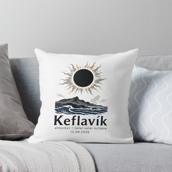 Item preview, Keflavik Total Solar Eclipse 2026 Iceland Art designed and sold by Beyond Destinations.