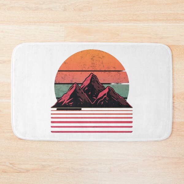 Item preview, Retro Vintage Mountain Sunset Aesthetic Art designed and sold by Ankushpc.
