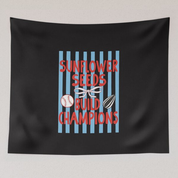 Item preview, Funny Sunflower Seeds Build Champions Baseball Player Vintage Design designed and sold by kiralynstration.