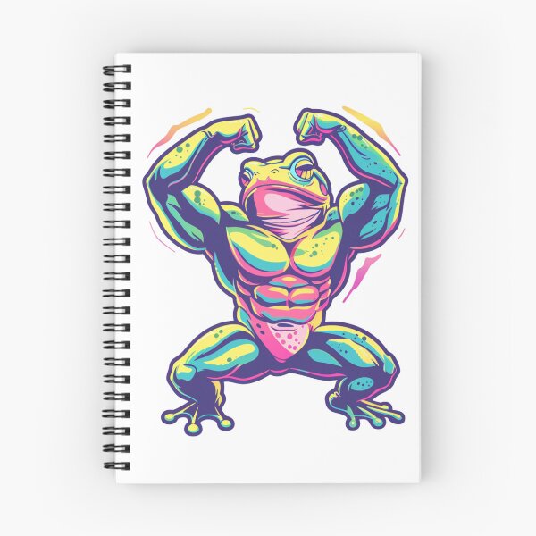 Item preview, Muscular Aesthetic Gym Frog Bodybuilding Funny Fitness Sticker designed and sold by VectorForge.