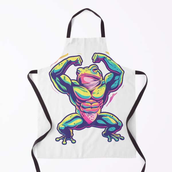 Item preview, Muscular Aesthetic Gym Frog Bodybuilding Funny Fitness Sticker designed and sold by VectorForge.