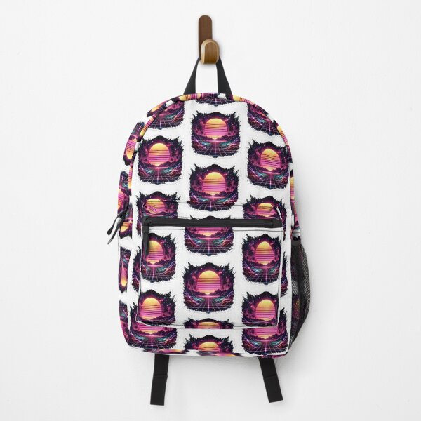 Item preview, Vintage Vaporwave Sunset Grid with Abstract Vector Wave Lines designed and sold by RiteshCenter .