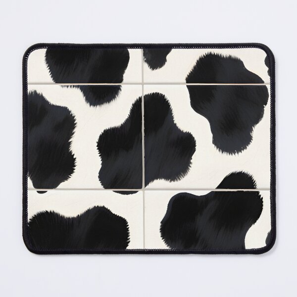 Item preview, Black and White Cow Pattern Modern Decor Print designed and sold by Pixuprint.
