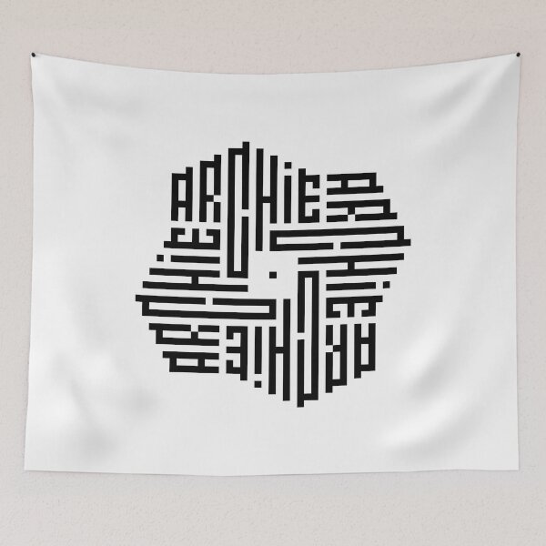 Item preview, ARCHIE | Black  | Modern Geometric Kufi Calligraphy | From Name to Art   designed and sold by FOR YOUR NAME.
