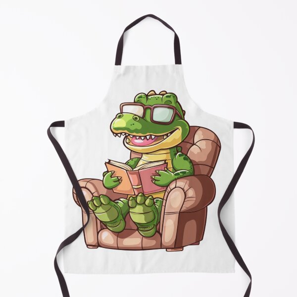 Item preview, Cute Funny Alligator Reading Book in Armchair Sticker designed and sold by VectorForge.