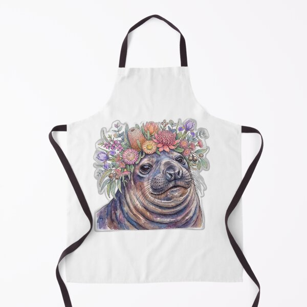Item preview, Neil the Seal Flower Crown Watercolor designed and sold by ryanguas.