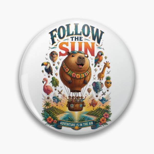 Item preview, Follow The Sun Capybara Balloon designed and sold by Sovereign Supply Co..