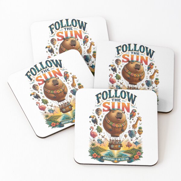Item preview, Follow The Sun Capybara Balloon designed and sold by Sovereign Supply Co..
