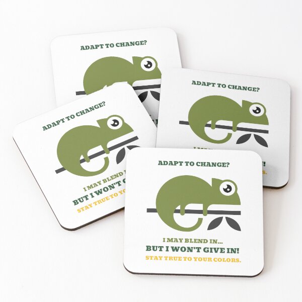 Item preview, Wise Chameleon - Adapt To Change Stay True To Your Colors Funny Inspirational Animal Design designed and sold by kjson1.