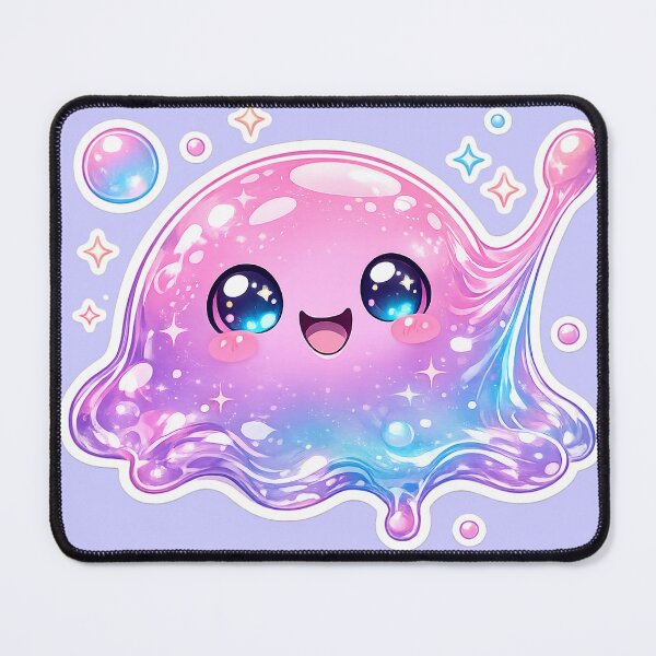 Item preview, Cute Kawaii Jelly Sticker | Happy Needoh Slime Character | Pastel Glossy Squishy Blob Aesthetic designed and sold by Bhaskar Digital Art.