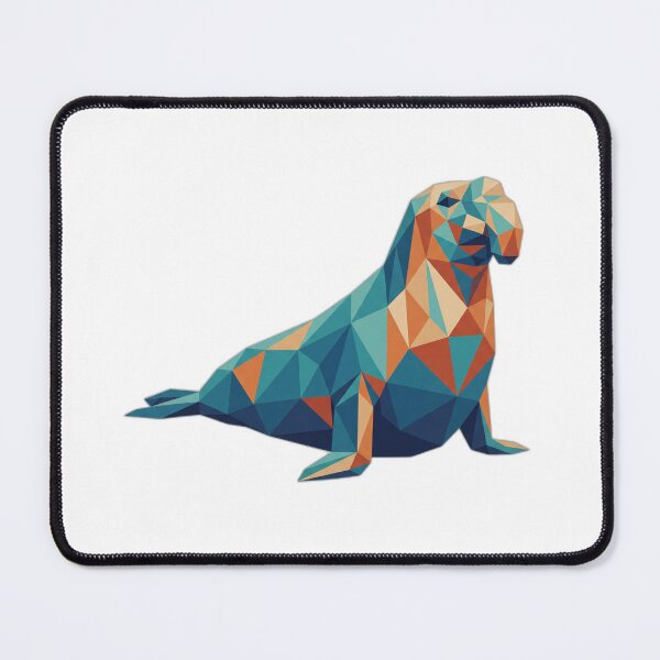 Item preview, Geometric Low Poly Neil the Seal Modern Art designed and sold by ryanguas.