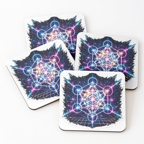 Item preview, Sacred Geometric Metatrons Cube with High-Contrast Sparks designed and sold by RiteshCenter .