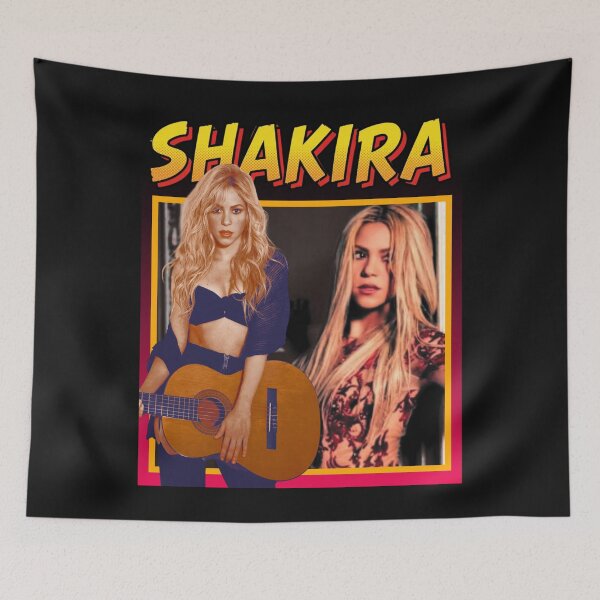 Item preview, Shakira Guitar Pop Art Collage Music Poster designed and sold by Vicky021.