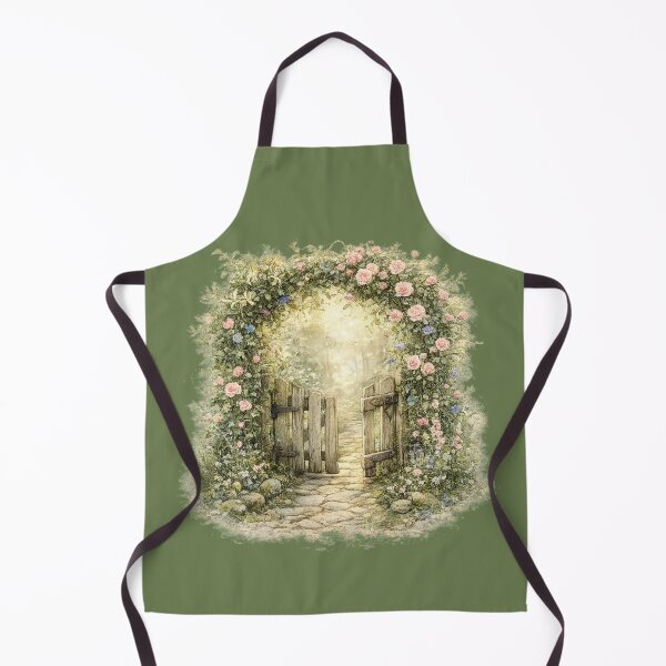 Item preview, Garden Gate Watercolor Illustration – Romantic Cottagecore Floral Entrance Art designed and sold by MagicMakerPh.