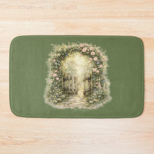 Item preview, Garden Gate Watercolor Illustration – Romantic Cottagecore Floral Entrance Art designed and sold by MagicMakerPh.