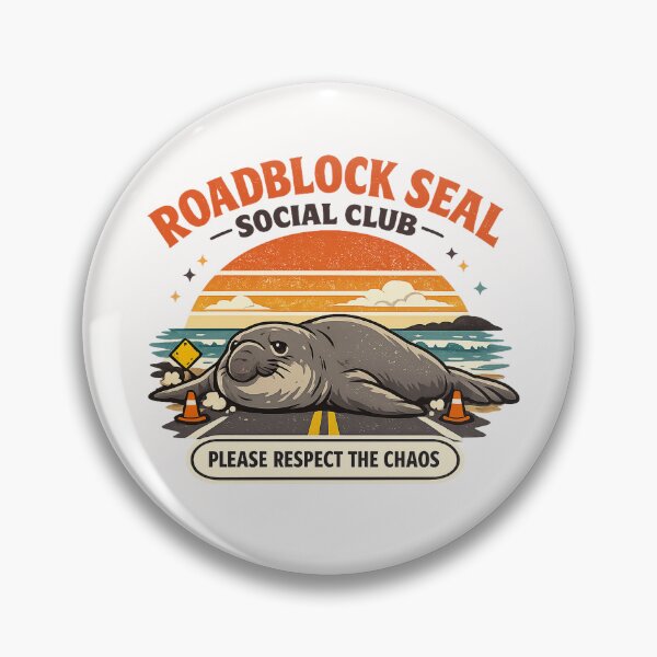 Item preview, Roadblock Seal Social Club Funny Coastal Animal designed and sold by Concrete Coffee Studio.