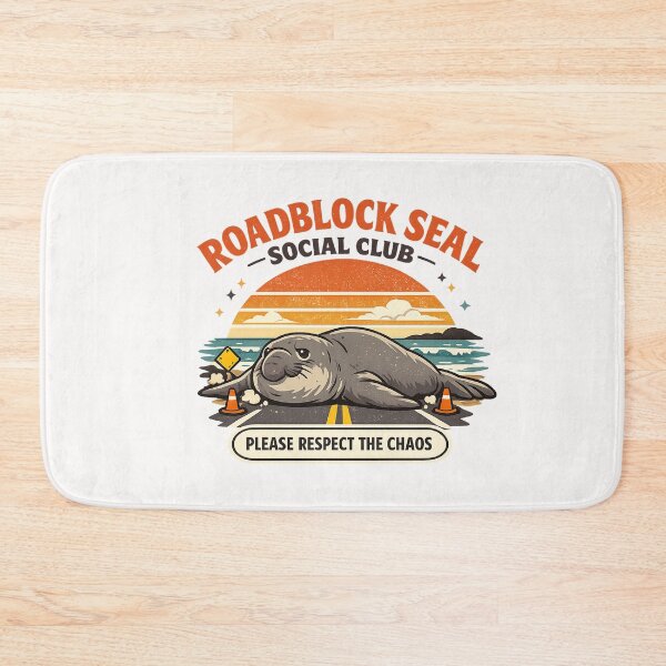 Item preview, Roadblock Seal Social Club Funny Coastal Animal designed and sold by Concrete Coffee Studio.