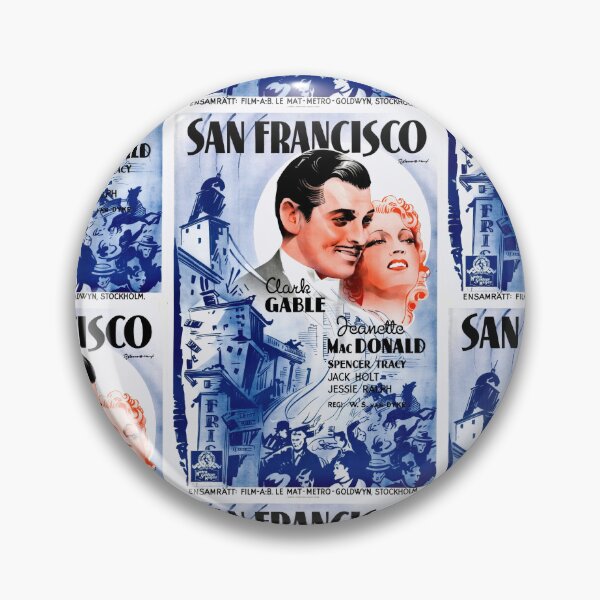 Item preview, Vintage San Francisco Movie Poster | Clark Gable & Jeanette MacDonald Art | 1936 Film | Art Deco Style | Classic Hollywood designed and sold by artofuniverse.