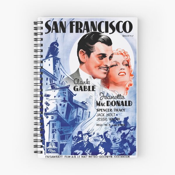 Item preview, Vintage San Francisco Movie Poster | Clark Gable & Jeanette MacDonald Art | 1936 Film | Art Deco Style | Classic Hollywood designed and sold by artofuniverse.